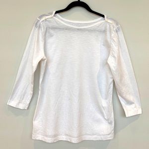 Classic White 3/4 Sleeve White Top